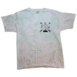 Gildan Green Tie Dye Pacific North West T-shirt Size Youth Large Unisex PNW